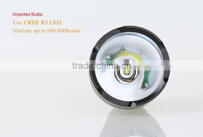 Rechargeable XML R5 LED Aluminum Flashlight