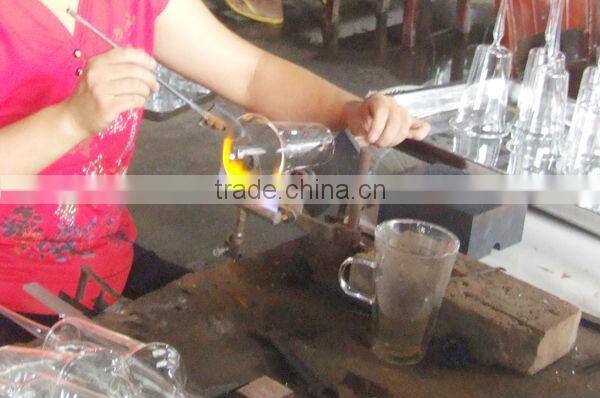 clear handblown borosilicate glass jar