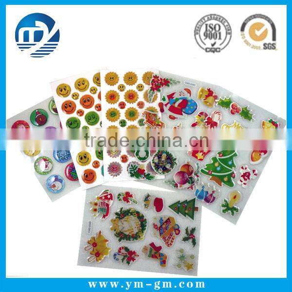 Clear lovely flexible epoxy vinyl resin doming sticker