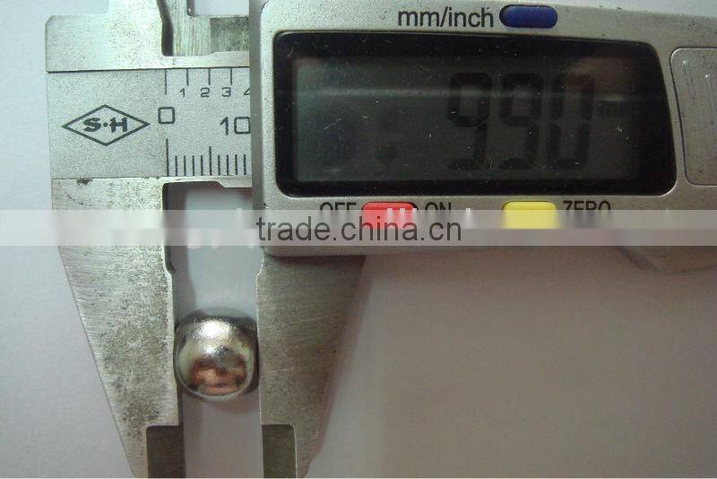 12mm*10mm rope shiny silver bell metal ball