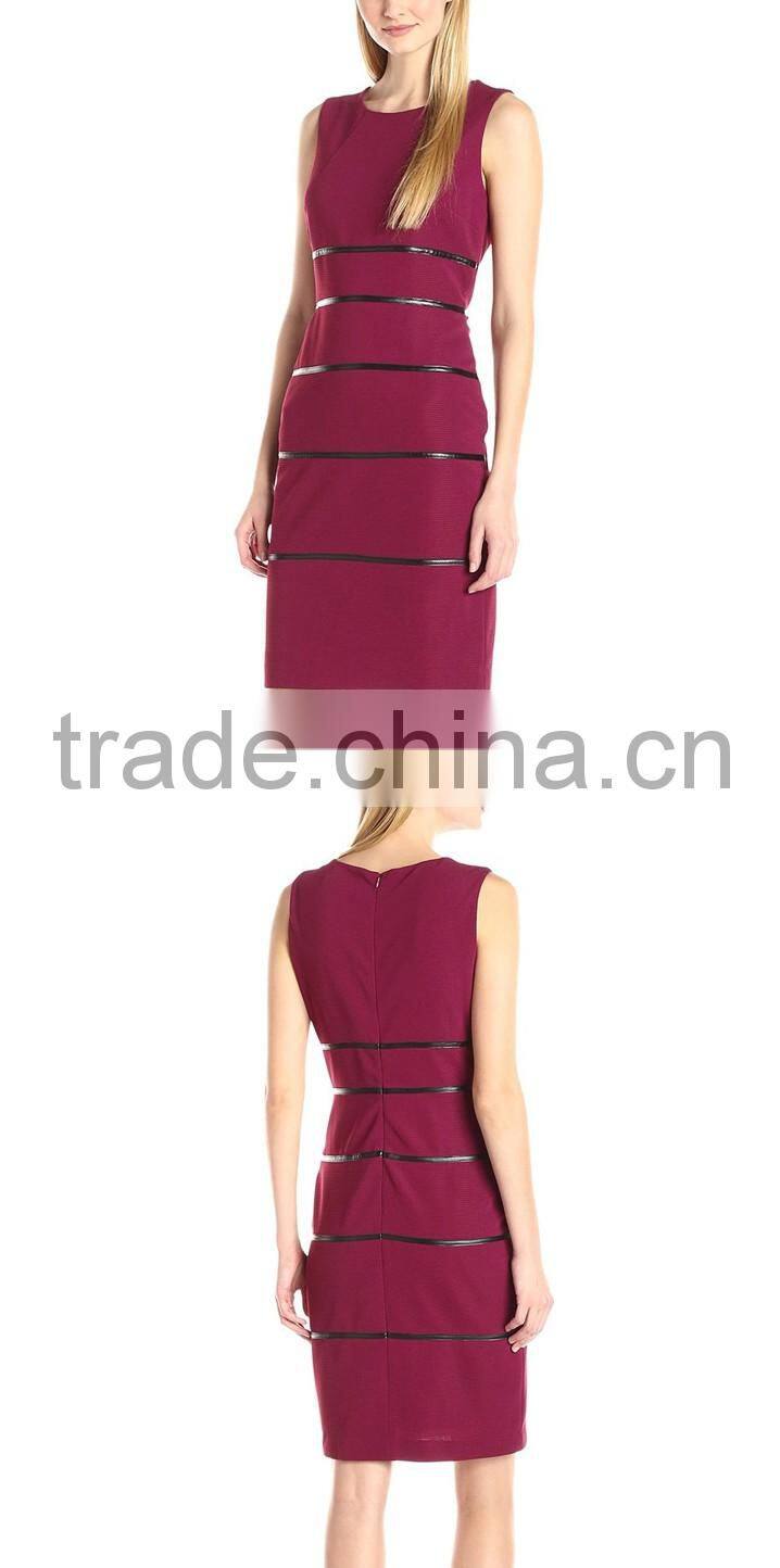 stripes trimmings for dresses black red elegant leather bandage dress with black contrast dress faux leather dresses