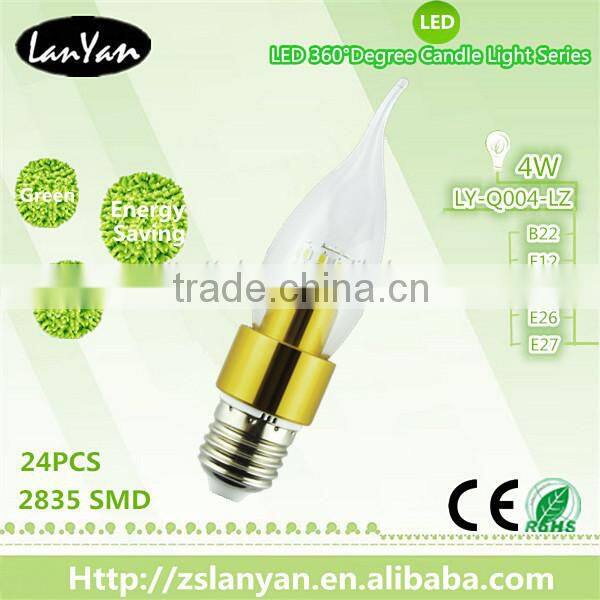 220V 240V e12 e14 led candle bulb with CE ROHS made in China