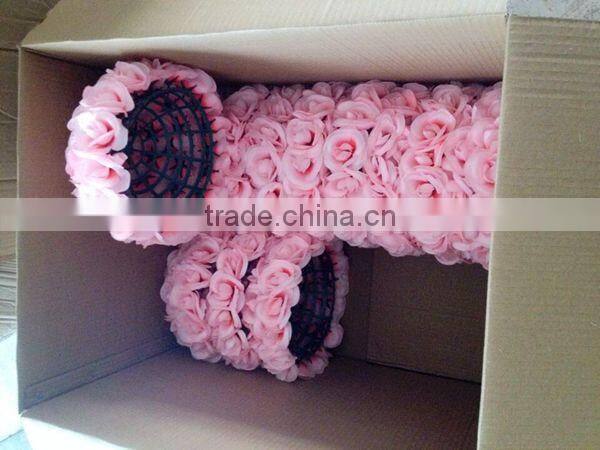 Artificial hot sale silk flower ball with decorative