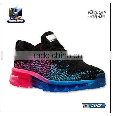 2016 latest customize design flyknit upper men running shoes