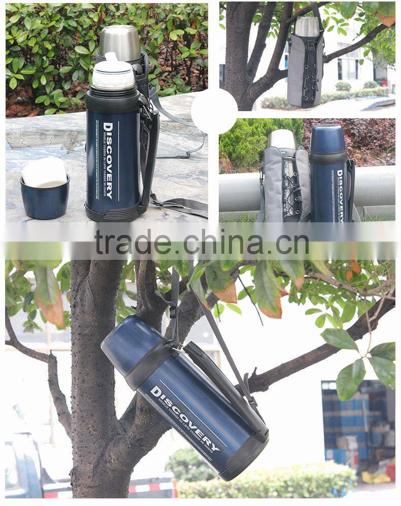1.8L large capacity sport travel vacuum stainless steel thermos bottle