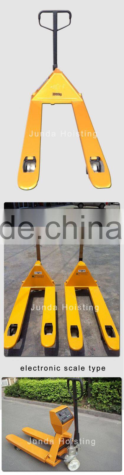 Hebei Junda Professional factory price alloy steel 1ton-5 ton hydraulic hand pallet trucks