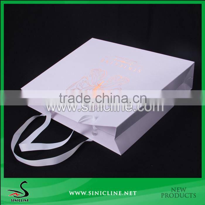 Sinicline high quality Paper Bag with gold foiled stamped
