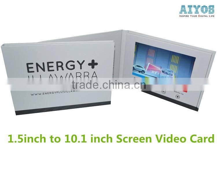 Customized printing LCD video business card 4.3inch video brochure