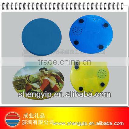 round blue musical cup coasters