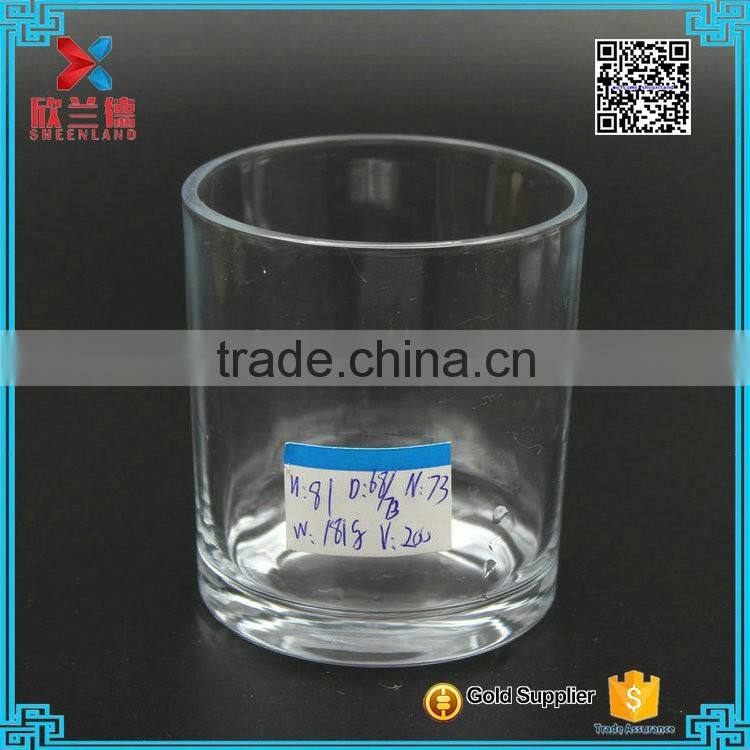 Christmas crystal clear glass jars for candle making 200ml wholesale