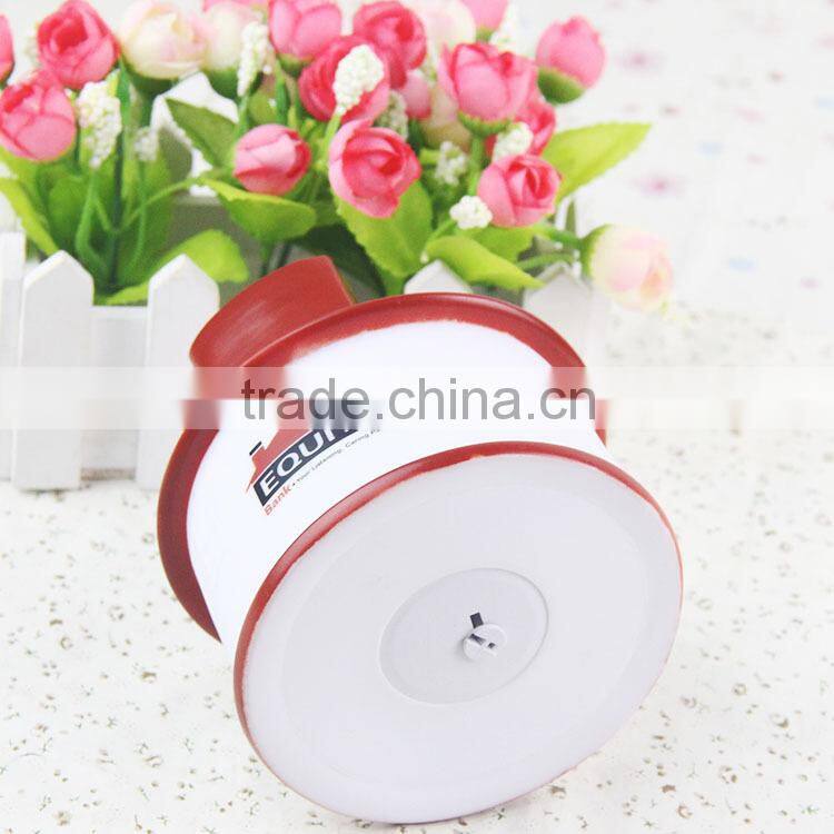 plastic pvc house shape coin bank with lock for kids