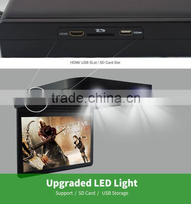 13.3inch car roof mount dvd player car tft lcd roof mounted monitor tv usb
