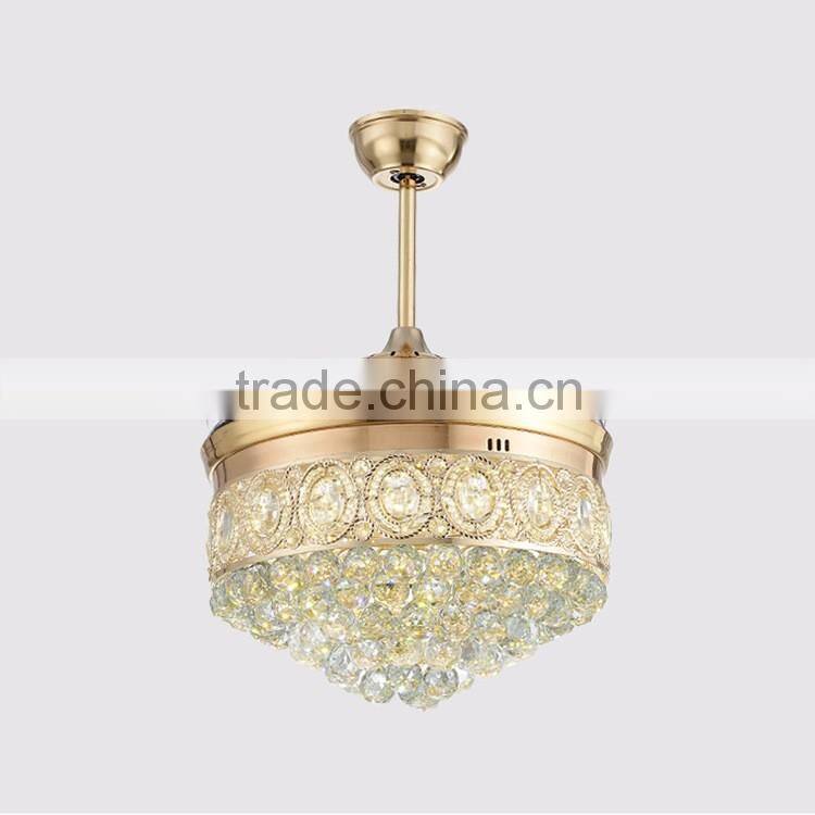 42 inch crystal ceiling fan with light LED