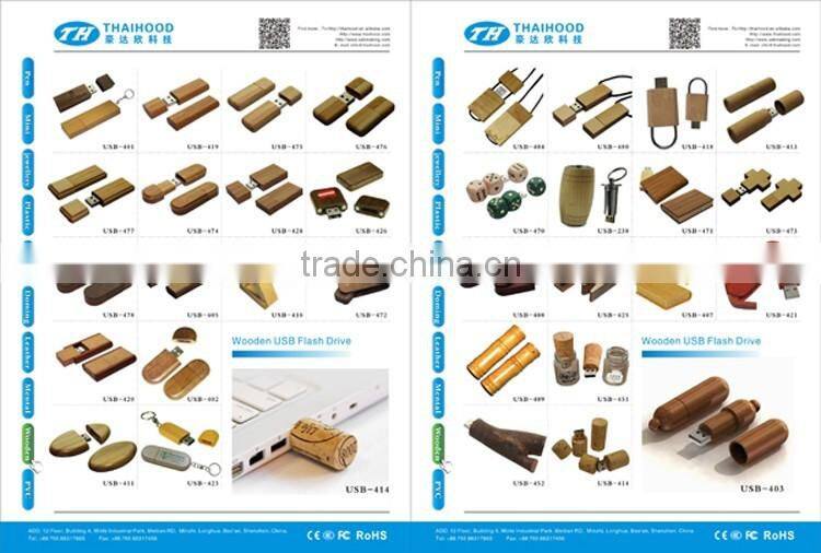 Factory Price Thin Lightweight Portable Metal USB Flash Drive with Chain