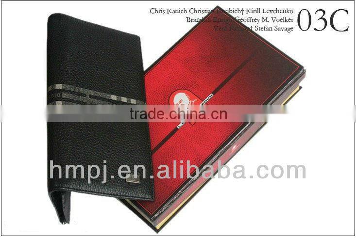 2013 western mens long wallets with cowhide leather material