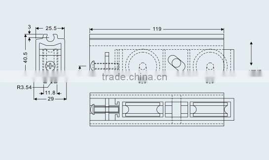 Aluminium window roller 2020-B