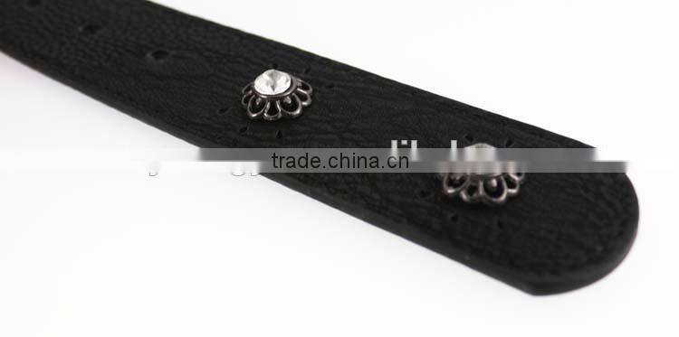 Women's Fashion flower studded rhinestone belt with shiny rhinestone accessories in Chinese factory