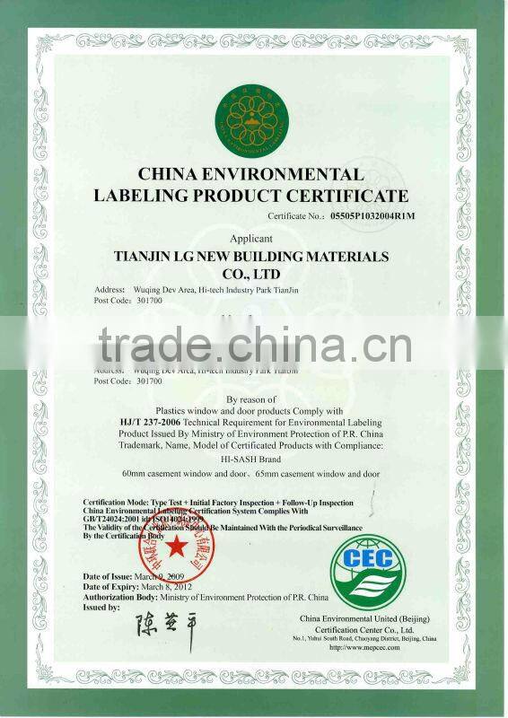 Graceful pvc casement window with blinds inside design,shutter window