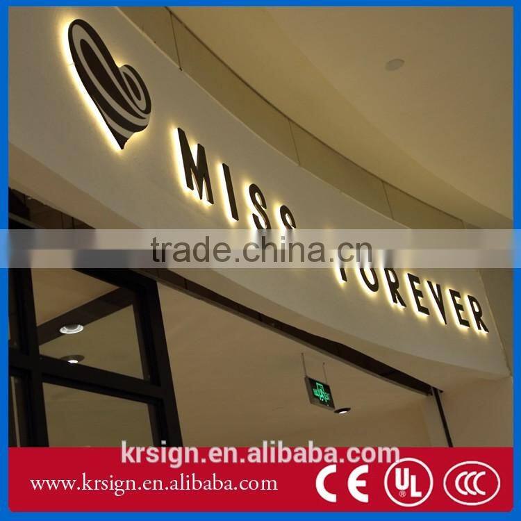 backlit lighted alphabet metal letter sign for building advertising