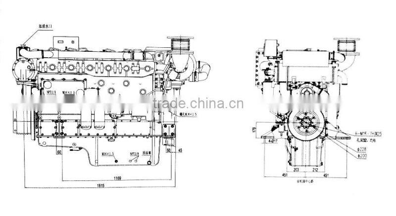 Yuchai YC6TD Series Marine Diesel Engine(435hp-700hp)