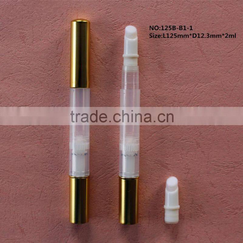 2016 newest Wholesale 2ml, 4ml empty cosmetic twist pen with bursh applicator