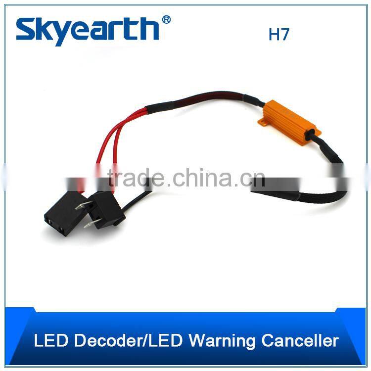 H7 Led Canbus 50w Resistor H7 Plastic Connector Copper With Plating