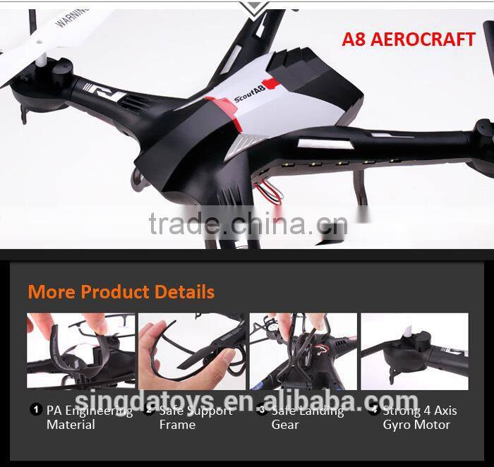 2015 Newest Product!668-Q8 2.4GHZ 6CH 6 AXIS GYRO FPV DRONE WITH 2.0MP HD CAMERA RC QUADCOPTER RTF