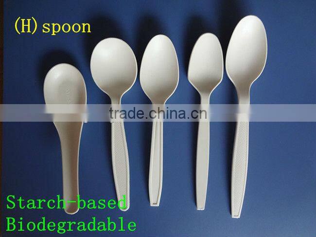Biodegradable starch-based plastic heavy weight spoons:XYFS-02