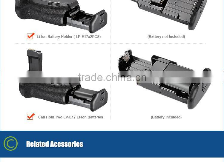 For Canon 760D 750D IX8 T6S T6I DLSR Camera Battery Grip BG-E18 With Remote Control