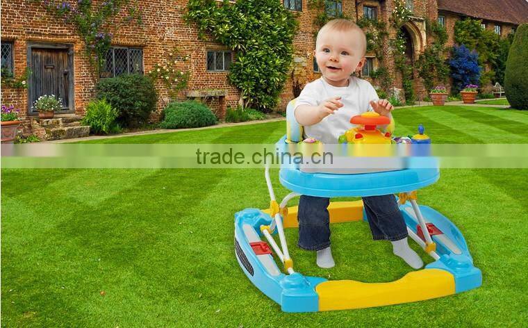 BW-19 competitive price softtextile rocking horse baby walker with 6 wheels