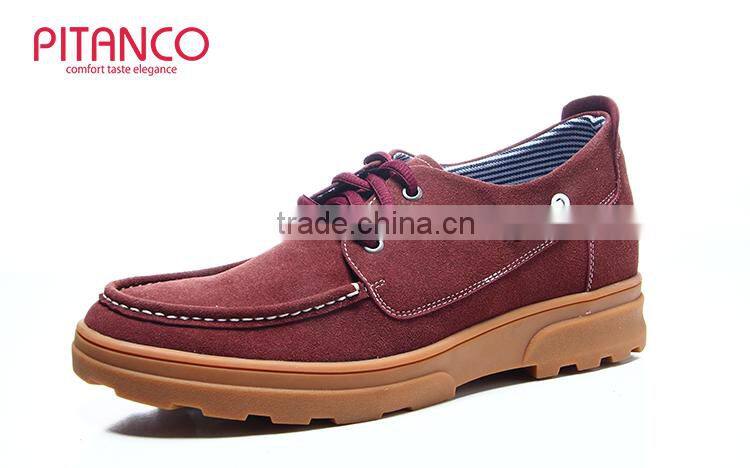 Swede leather mens height increasing shoes casual shoes