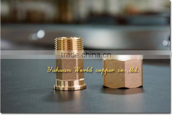 WD-9803 Brass Fitting Straight Tail With Loose Nut M/F