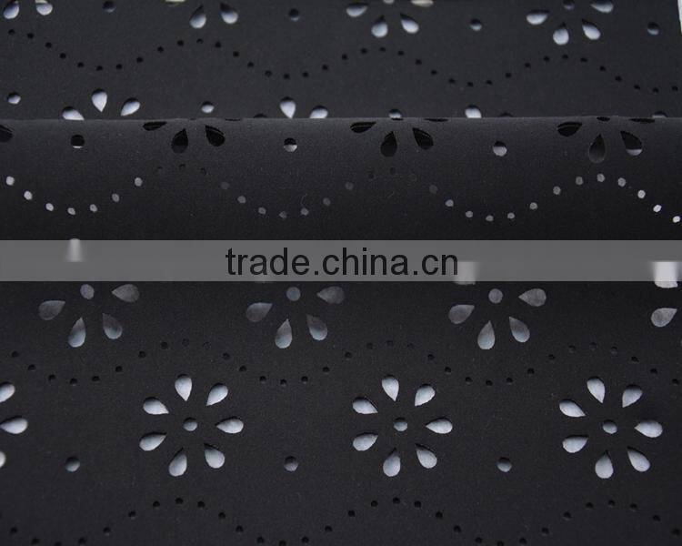 Jiufan Textile Popular Design Knit Punch Scuba Polyester Spandex P/D Scuba