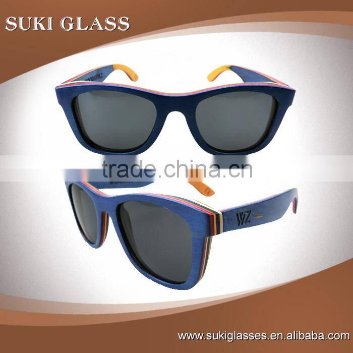 2016 OEM bamboo wood sunglasses polarized lens optical attribute sunglasses