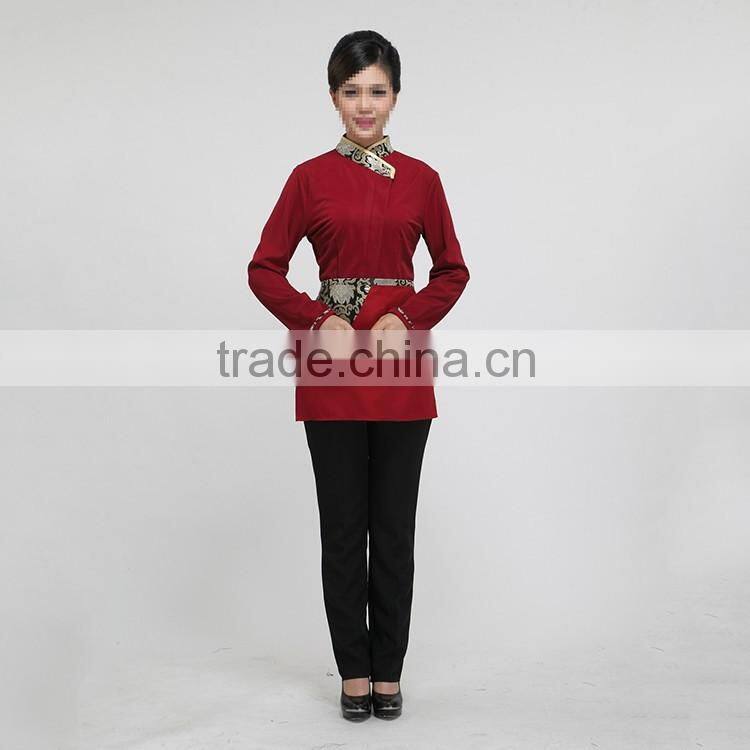 China factory of restaurant hotel uniforms new design custom made hotel restaurant uniform high quality and cheap price