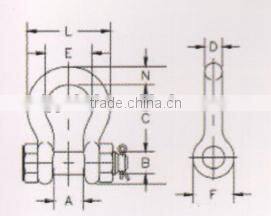 U.S. bolt type anchor shackle