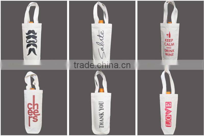 Promotional recycled cotton cloth wine bags wholesale