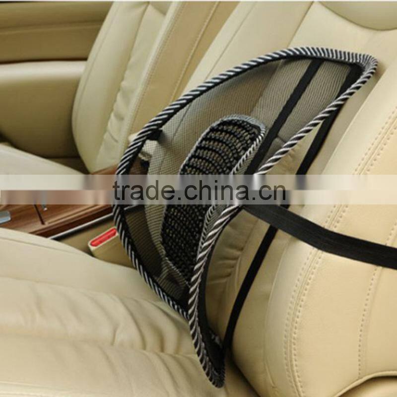 Car Seat Chair Massage Back Lumbar Support Mesh Ventilate Cushion Pad Black