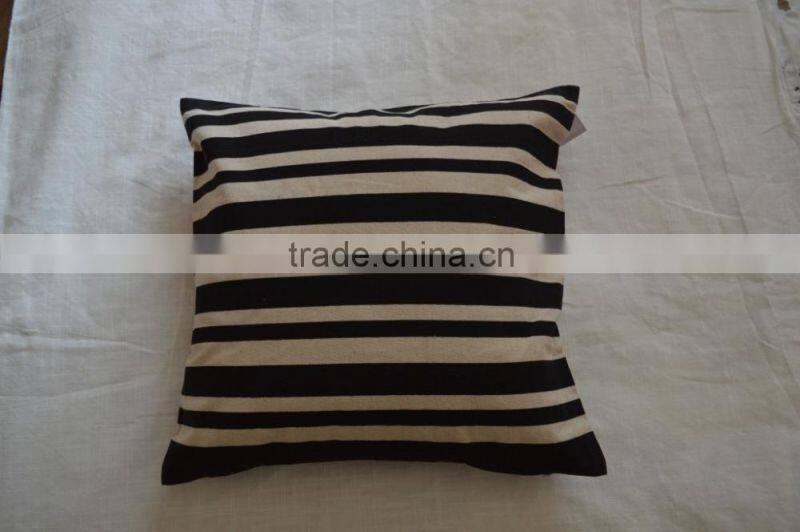stripe printing Cotton Cushion with PP Filling