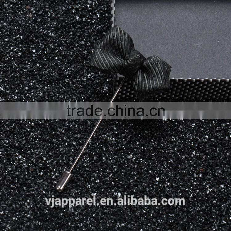 Men's Bow Tie Lapel Pin Handmade Bow Tie Cotton Red and White Boutonniere