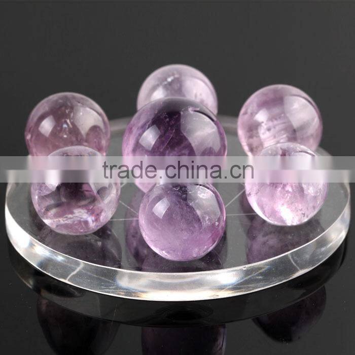 7 Purple Crystal Balls on Star of David Crystal Base