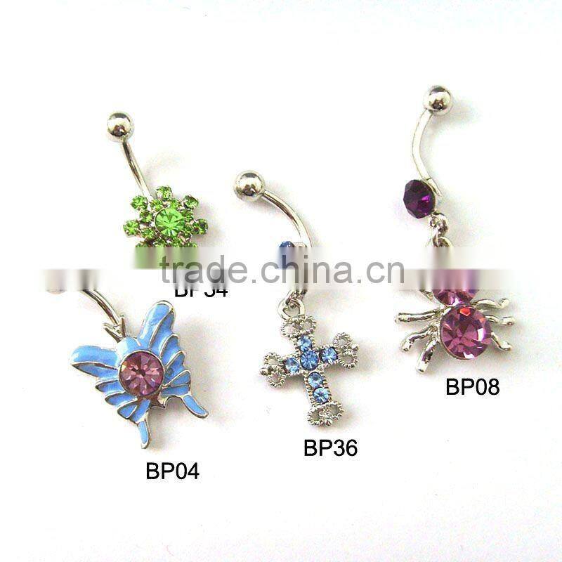 2012 Hot Sale New Sexy Rhinestone Navel Ring Body Piercing Jewelry,body Jewelry accessory