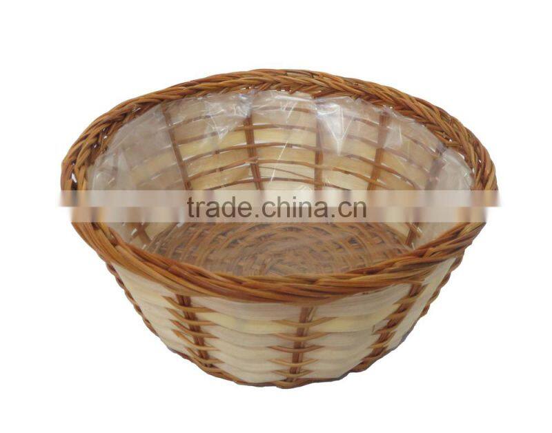 Nature fern storage basket with handle
