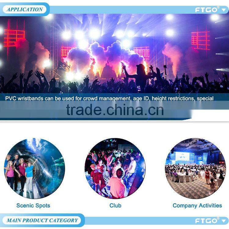 new custom style pvc material disposable safety entrance wristband