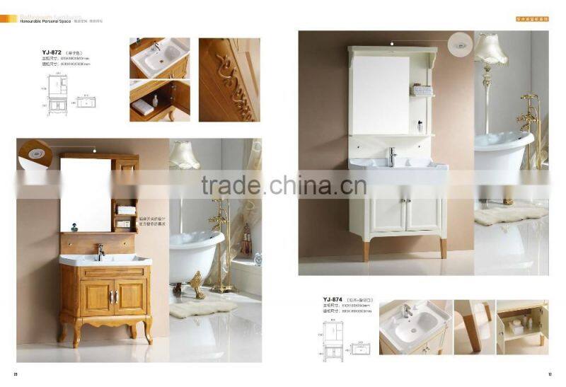 Simple design! waterpproof solid wood low price modern bathroom cabinet
