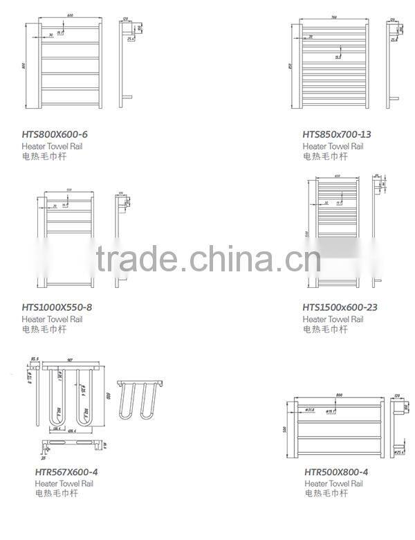 Empolo Factory Direct 1 M Hight Stainless Steel Towel Heater, Warm Towel Bar, Towel Dryer HTS1000X550