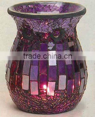 10.5Dx14H hand made mosaic mirror aroma oil burner