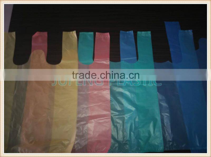 White/blue/pink/green /yellow/purple/red vest handle plastic bags