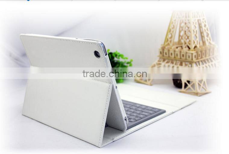 Mini portable Bluetooth Keyboard with leather case stand