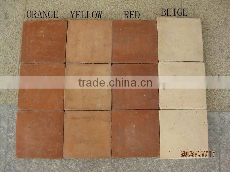 Handmade hexagon terracotta tiles